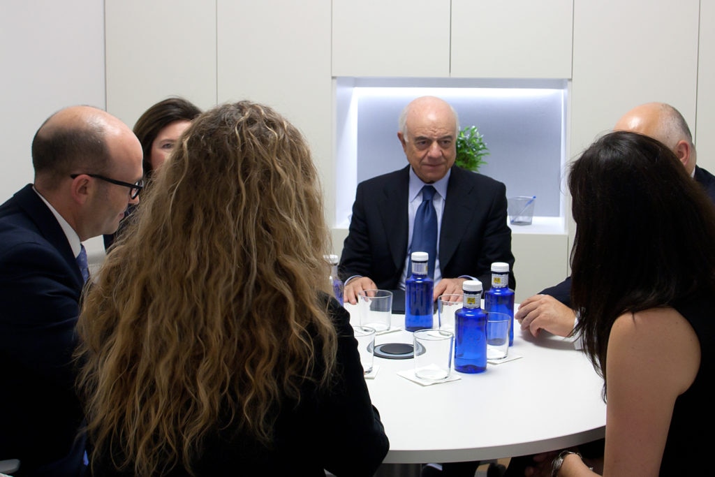 Visita del presidente de BBVA a una oficina en Cataluña Visita del presidente de BBVA a una oficina en Cataluña