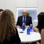 Visita del presidente de BBVA a una oficina en Cataluña