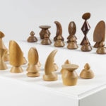 Imagen del Juego de ajedrez diseñado por de Max Ernst que se exhibe en la exposición patrocinada por la Fundación BBVA en la Fundación Miró