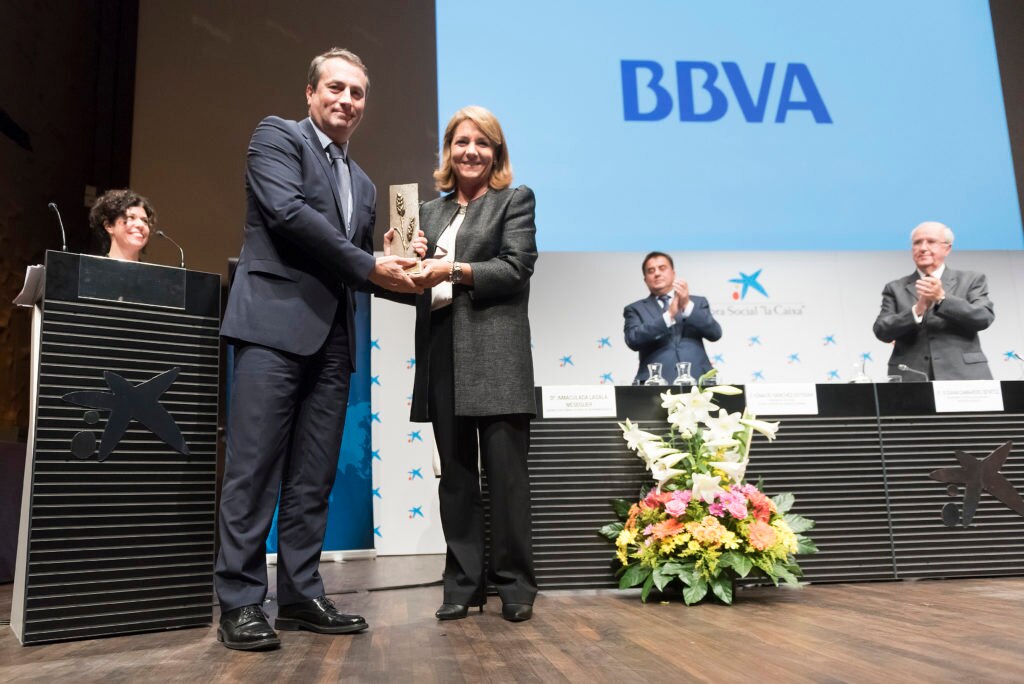 TOni Ballabriga recoge el Premio Espiga de Oro a BBVA Premio Espiga de Oro a BBVA