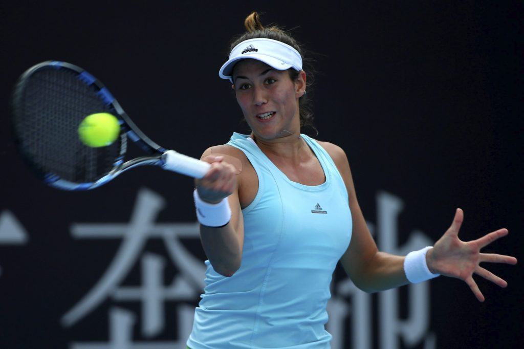 Fotografía de Garbiñe Muguruza en segunda ronda de China Open vs. Yulia Putintseva