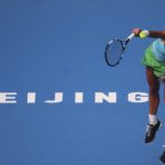 Fotografía de Garbiñe Muguruza en un partido del China Open / Pekín