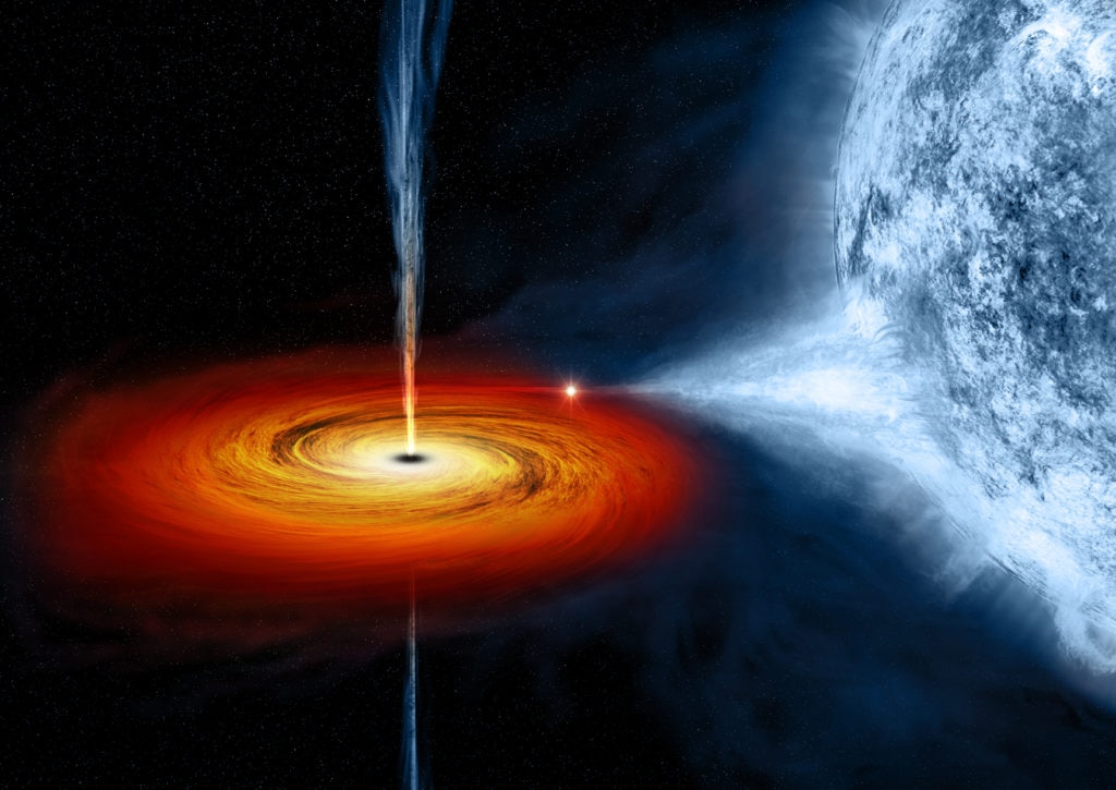 Recreación del agujero negro en la Vía Láctea (NASA). Conferencias Astrofísica Fundación BBVA