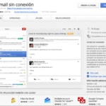 La ventana de descarga de ‘Gmail sin conexión’.