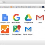 La pestaña de las aplicaciones de Google Chrome que tienes instaladas. En azul está Sin Conexión.