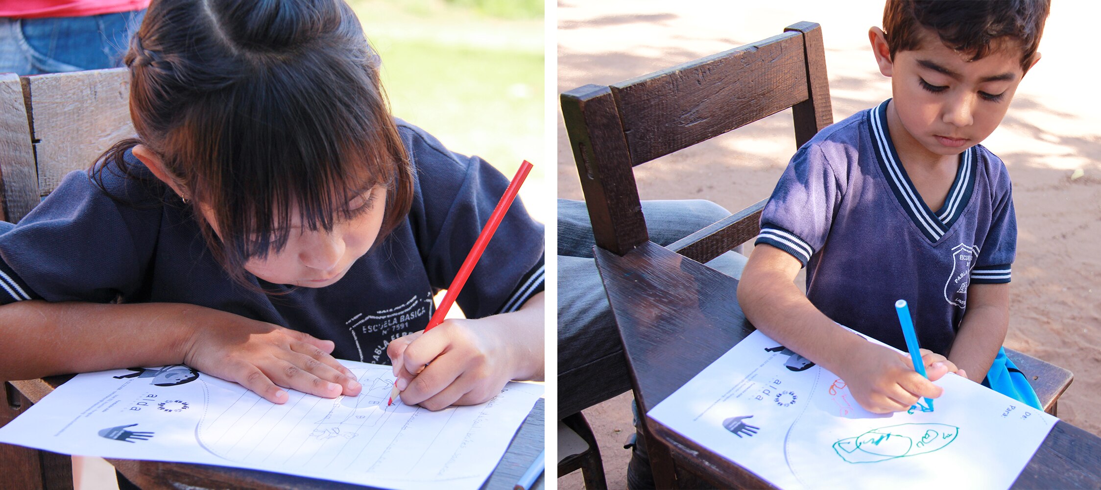 Niños del Programa ALDA estudiando Niños del Programa ALDA en Paraguay