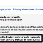 Habilita el botón de ‘Enviar y archivar’ y guarda