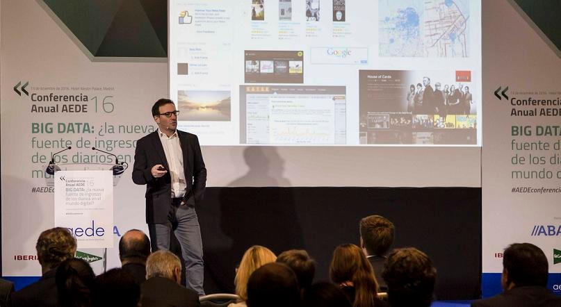 Marco Bressan, Chief Data Scientist de BBVA, participa en la conferencia de AEDE La conferencia anual de AEDE trata el Big Data