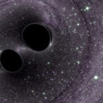 Imagen de dos agujeros negros fusionándose, explicada por David Reitze en Fundación BBVA