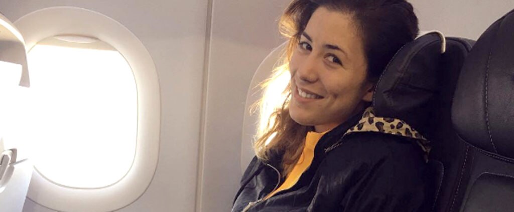 Garbiñe Muguruza en el aeropuerto Garbiñe Muguruza en el aeropuerto 2