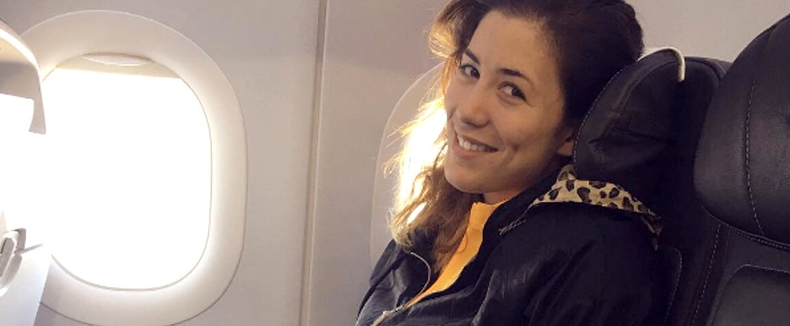 Garbiñe Muguruza en el aeropuerto Garbiñe Muguruza en el aeropuerto 2