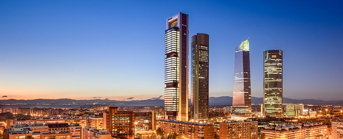 Las cuatro torres de Chamartín, Madrid