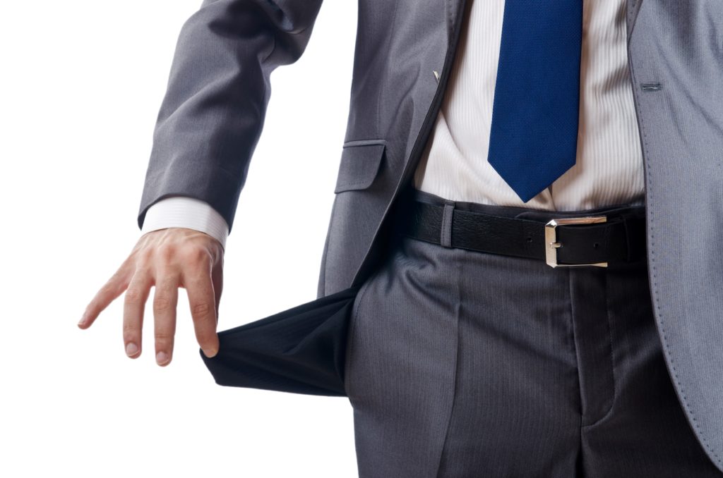 Sin dinero por mal manejo de finanzas personales Fotografía de Sin dinero por mal manejo de finanzas personales