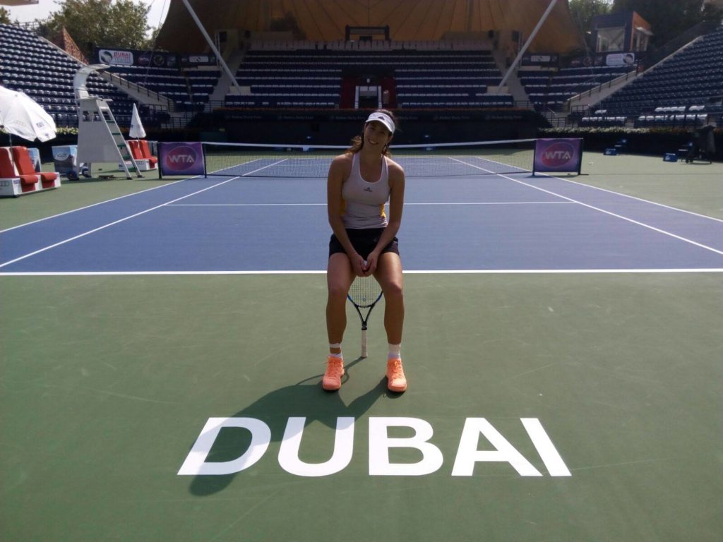 Imagen de Garbiñe Muguruza en el torneo de Dubái de 2016
