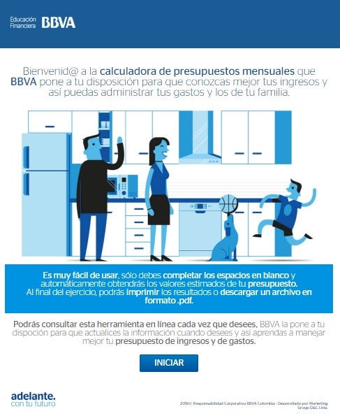 Calculadora de Presupuesto Imagen de la Calculadora de Presupuesto