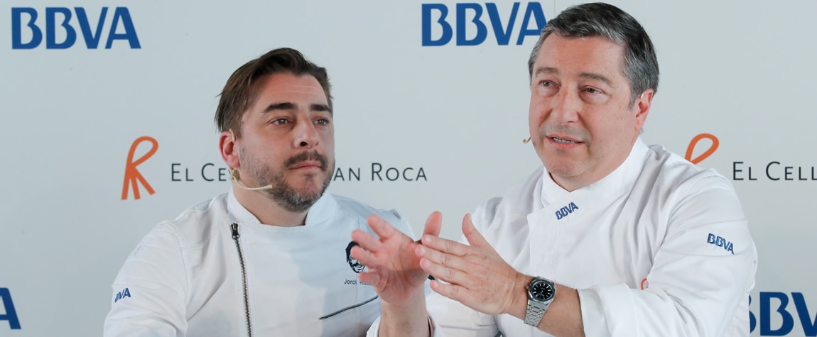Joan y Jordi Roca en la presentación de la Gira BBVA por España