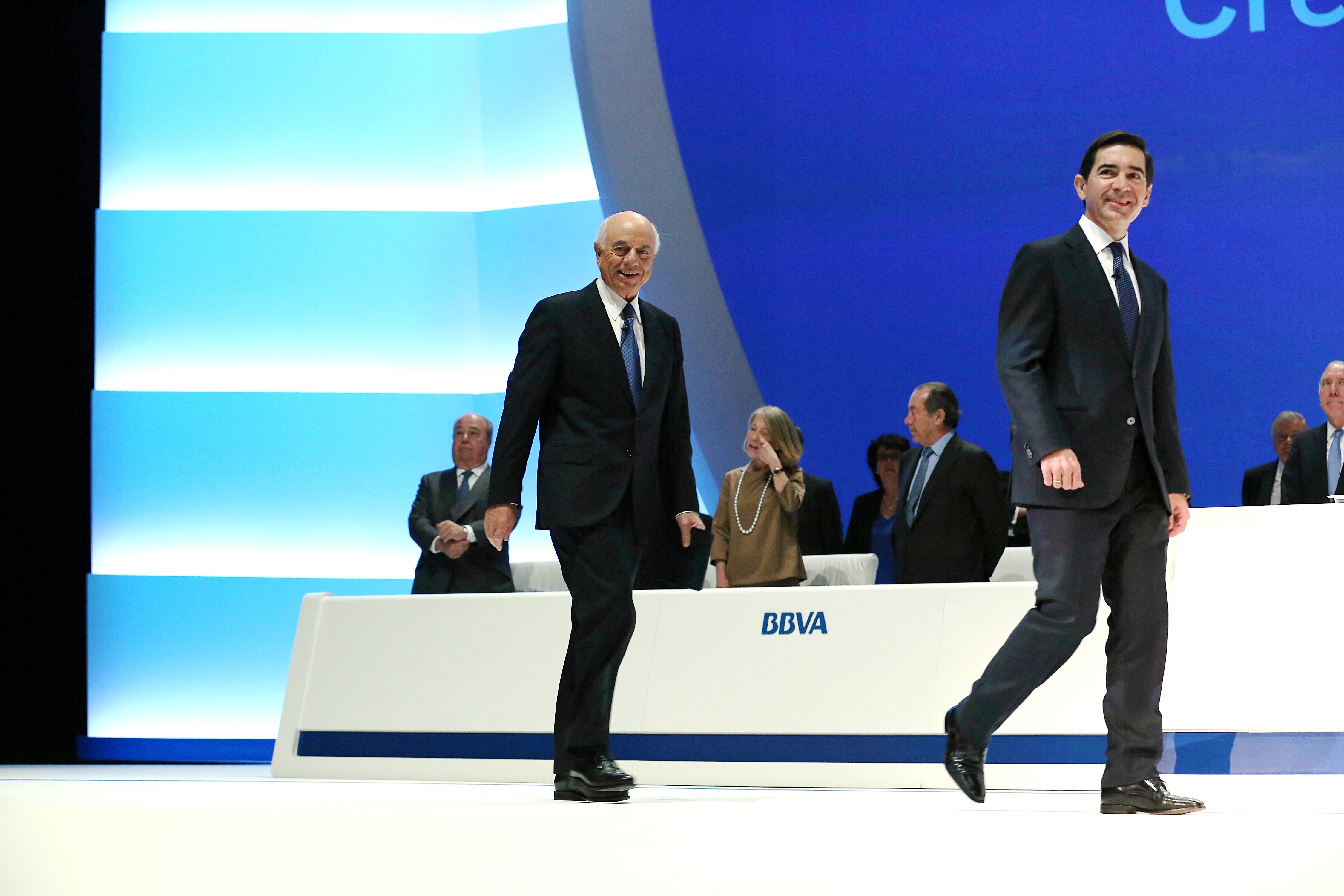 Francisco González y Carlos Torres Vila llegan a la JGA de BBVA Francisco González y Carlos Torres Vila llegan a la JGA de BBVA