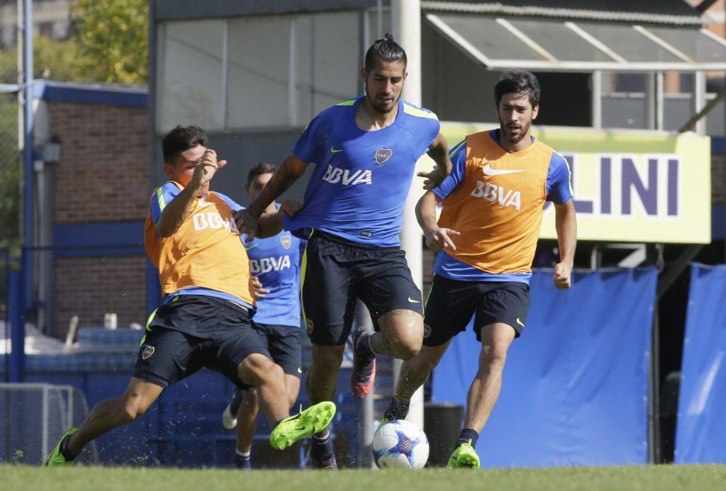 Entrenamiento de Boca Juniors de cara al partido contra Velez Sarfield, por la Fecha 19, Torneo AFA Entrenamiento Boca Juniors