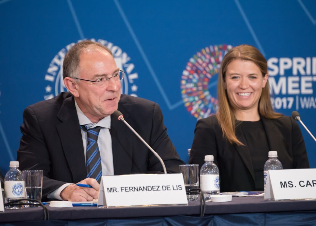 Santiago Fernández de Lis en el Grupo Fintech del FMI Reuniones de Primavera 2017