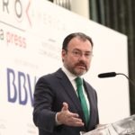 Imagen de Luis Videgaray Secretario de Relaciones Exteriores de México en el encuentro Foro América en Madrid 19 de abril de 2017