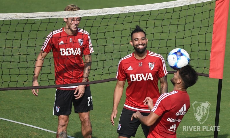 Entrenamiento de River Plate de cara al partido contra Quilmes, por la Fecha 19, Torneo AFA Entrenamiento River Plate