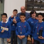 Los cinco alumnos del Colegio Corazón de María de Gijón, que participaron en el Campeonato de España BBVA