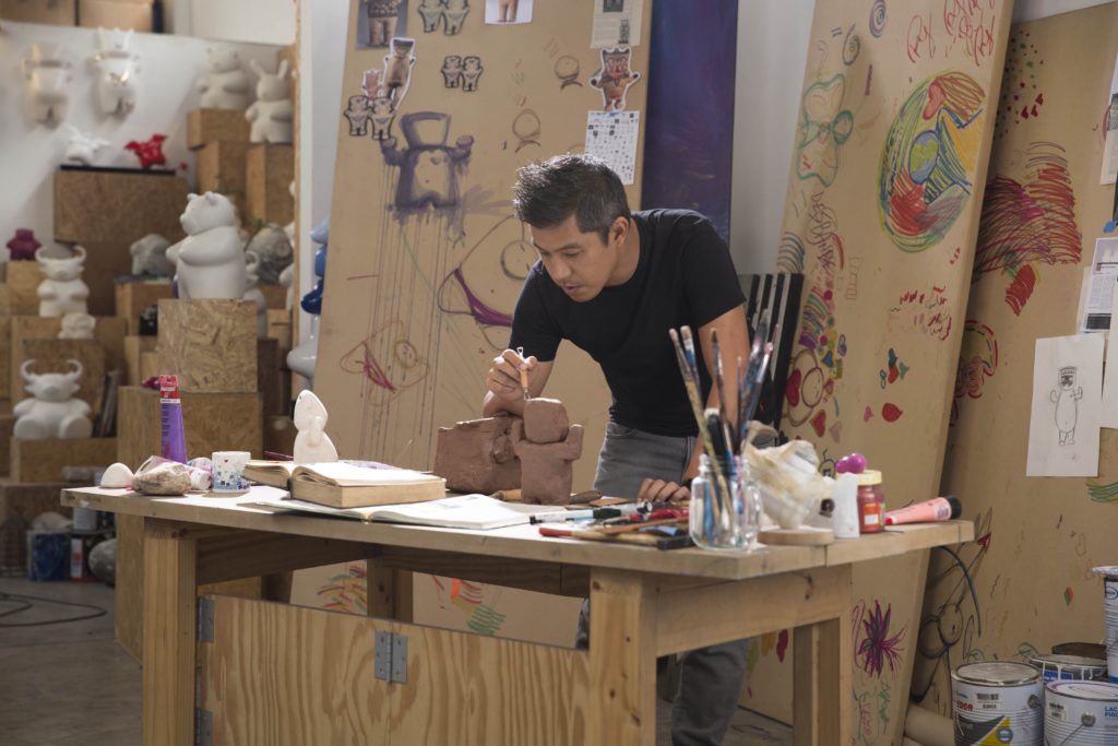 Fotografía de Marcelo Wong, artista peruano que elabora los cuchimilcos de BBVA Continental.