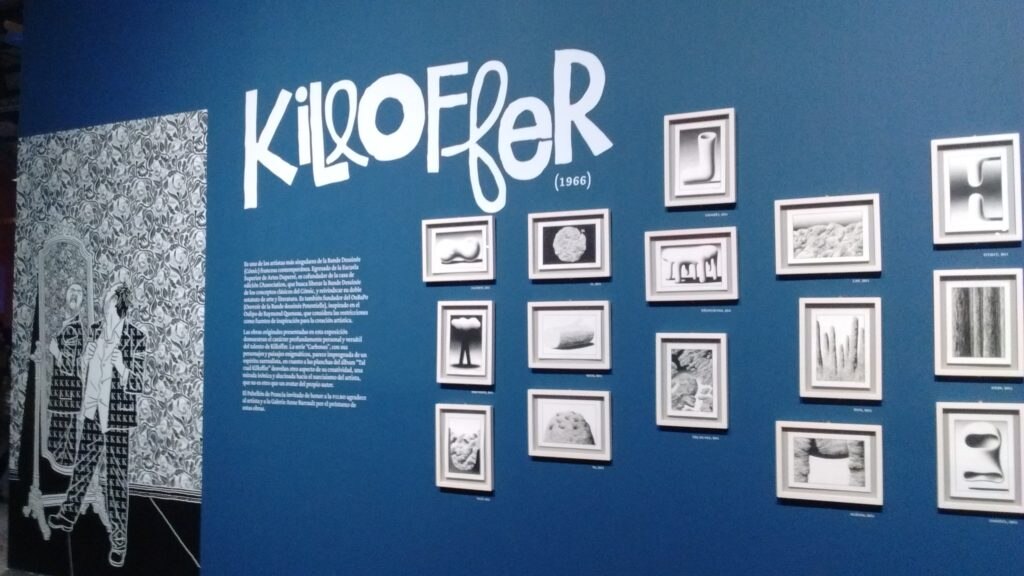 Fotografía de la Exposición de Patrice Killoffer, en la FILBo