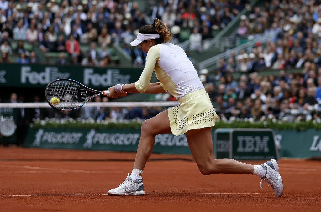 Garbiñe Muguruza en la final de Roland Garros 2016