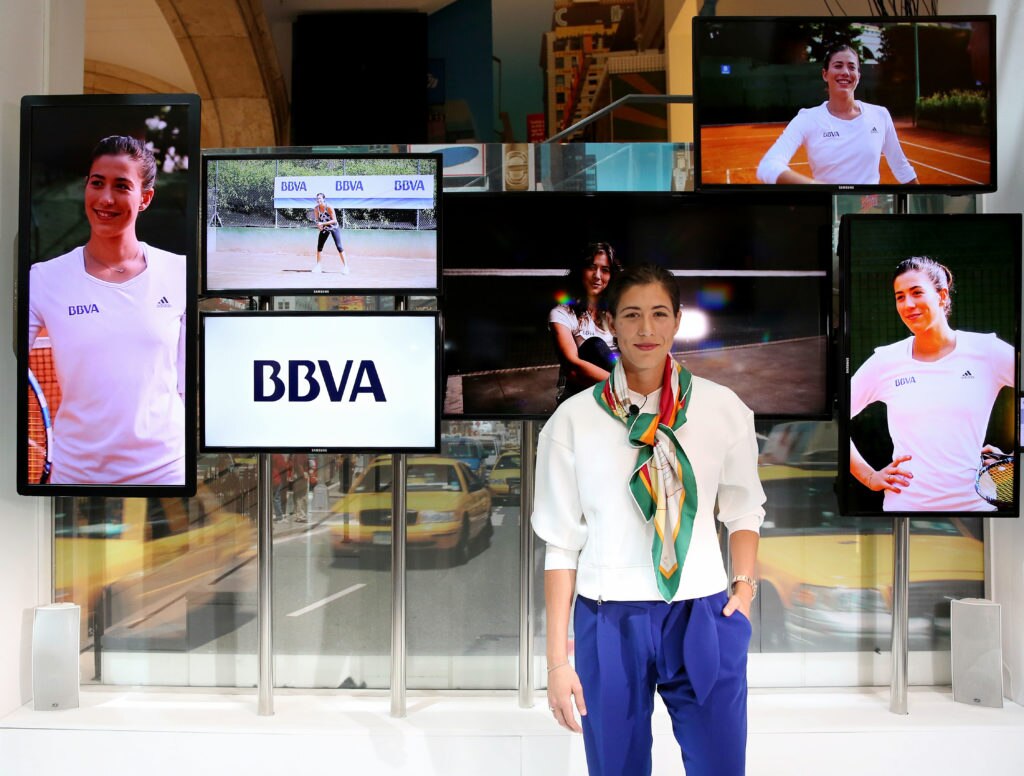 Garbiñe Muguruza en el Centro de Innovación de BBVA Garbiñe Muguruza en el Centro de Innovación de BBVA