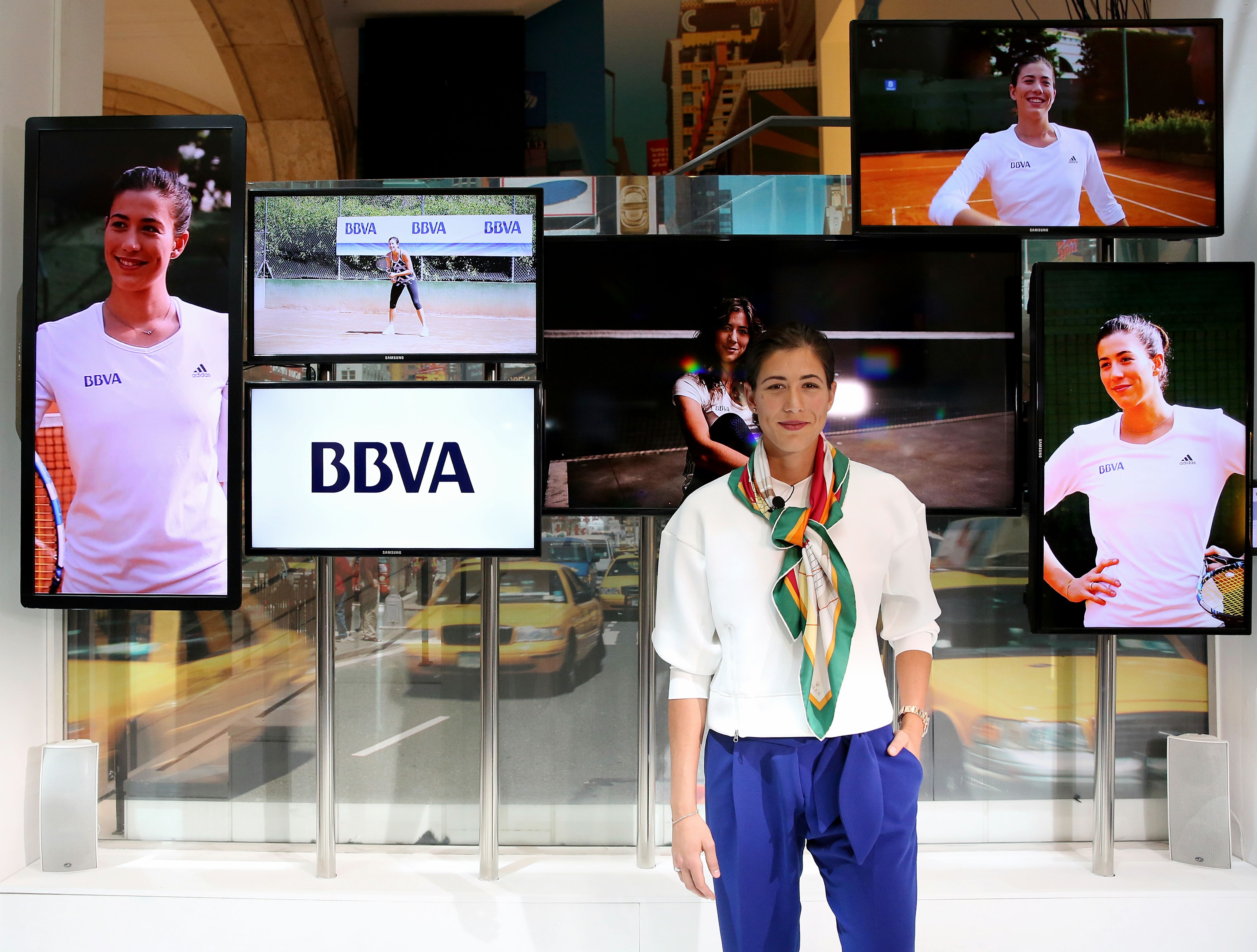 Garbiñe Muguruza en el Centro de Innovación de BBVA Garbiñe Muguruza en el Centro de Innovación de BBVA