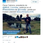 Fotografía de Oscar Cabrera BBVA Colombia Tweet