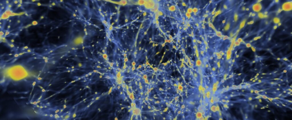 Imagen Simulación de materia oscura realizada por el Argonne National Laboratory