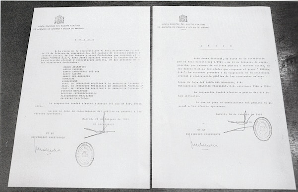 Documento de la expropiación de Rumasa