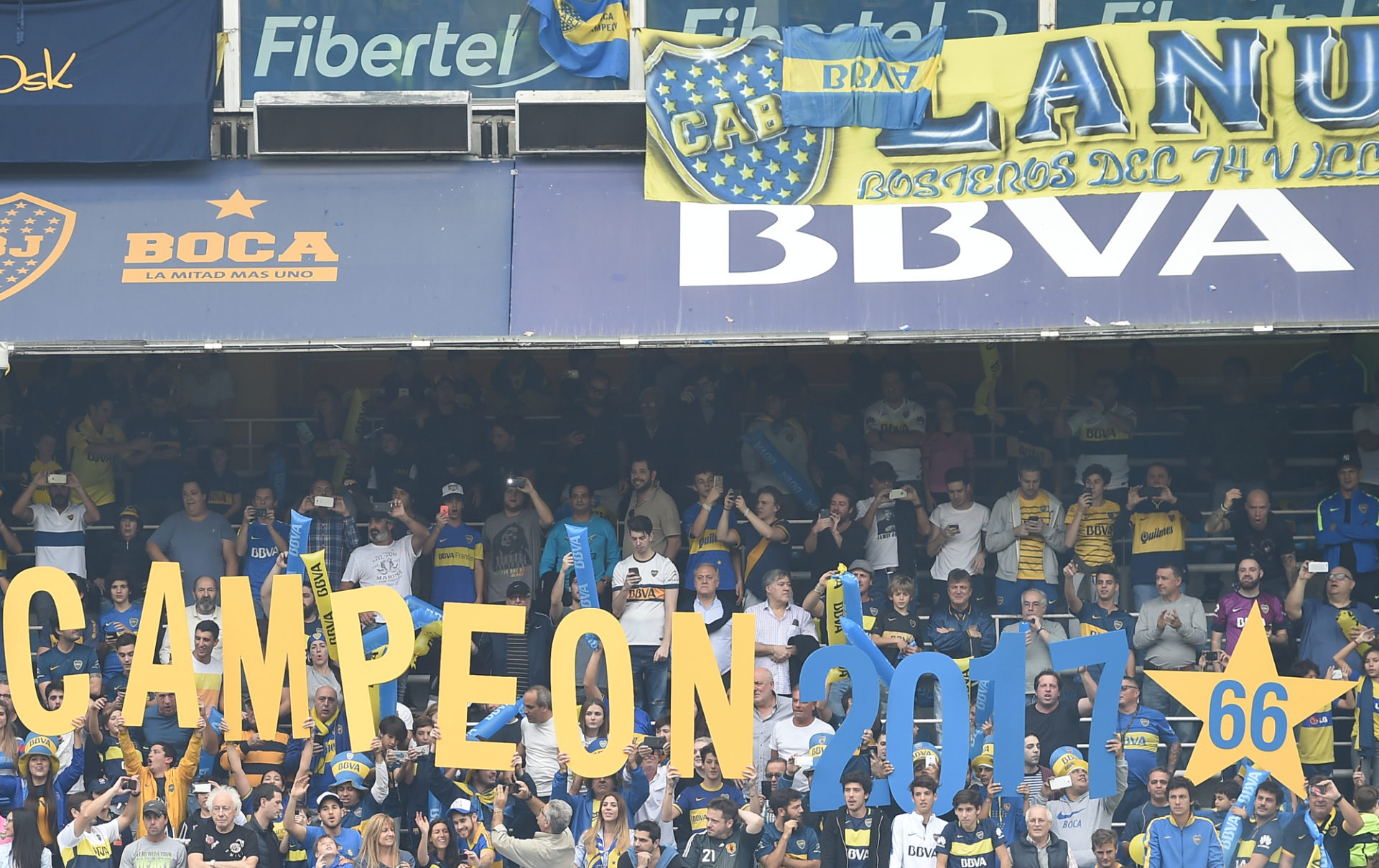 Palco de Boca. BBVA