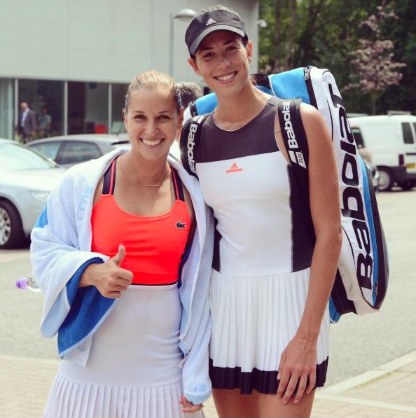 Garbiñe Muguruza y Dominika Cibulkova en Birmingham