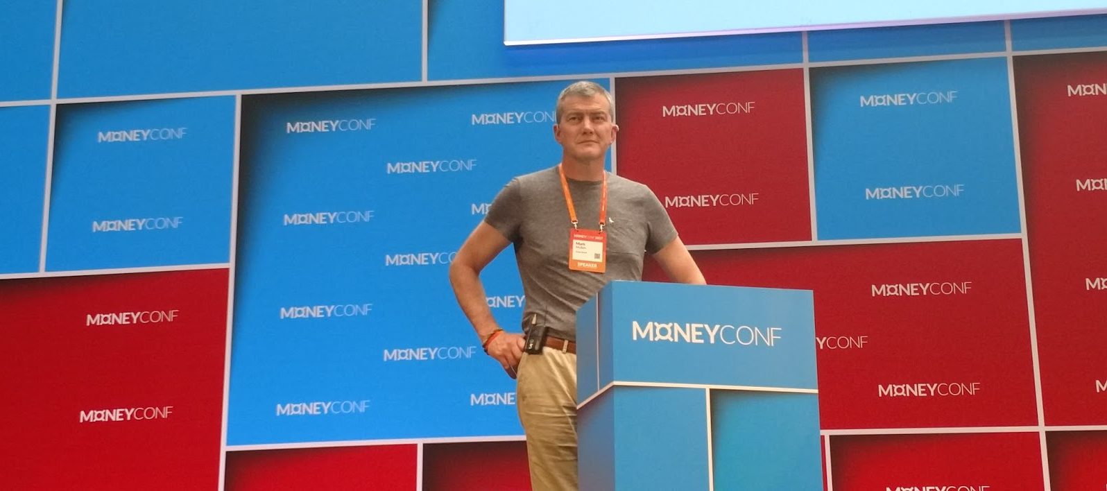 Mark Mullen, de Atom Bank, durante su intervención en MoneyConf BBVA Mark Mullen, de Atom Bank, durante su intervención en MoneyConf BBVA