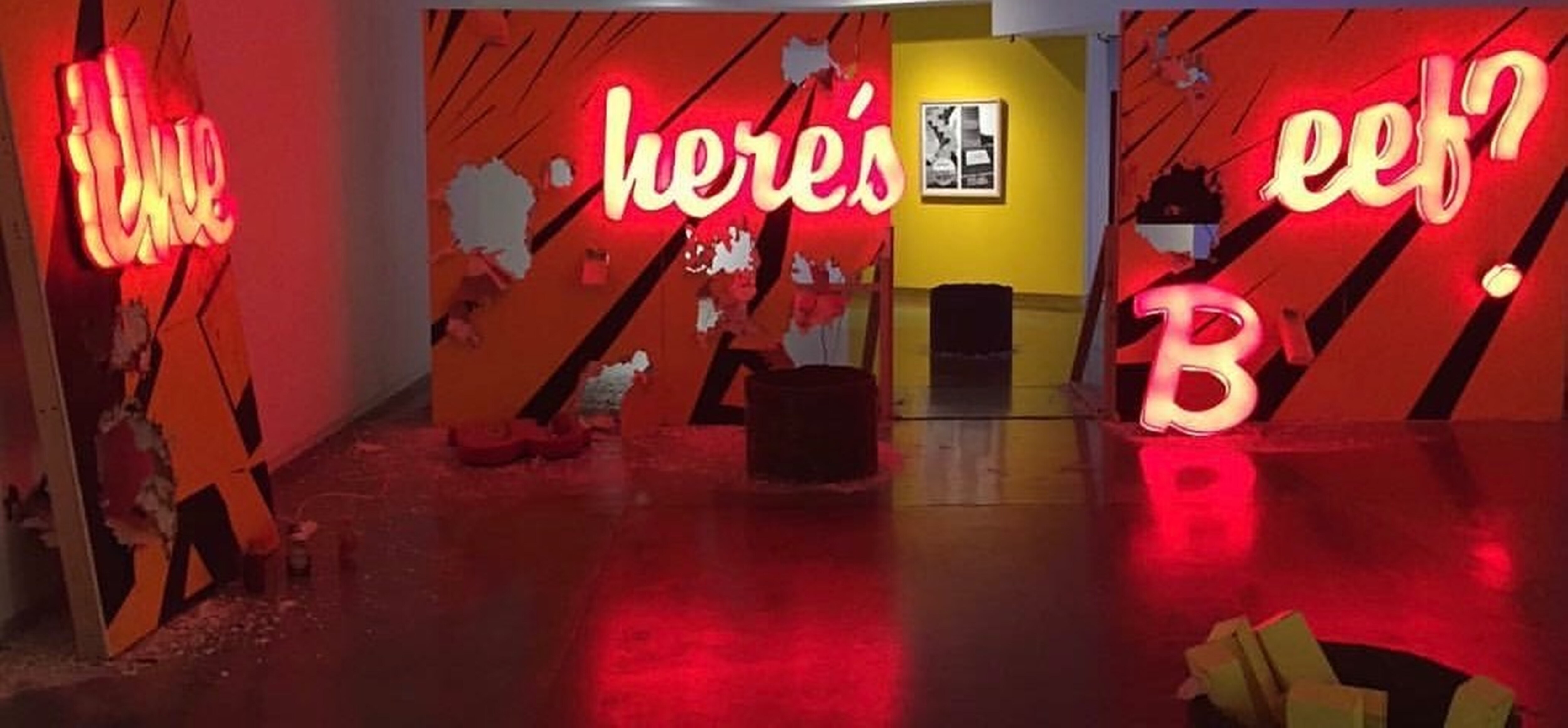 Obra Where is the beef en el Museo de Arte de Matamoros Obra Where is the beef en el Museo de Arte de Matamoros