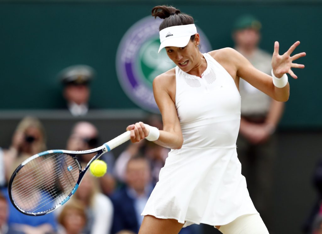 Garbiñe Muguruza durante la final de Wimbledon Garbiñe Muguruza durante la final de Wimbledon