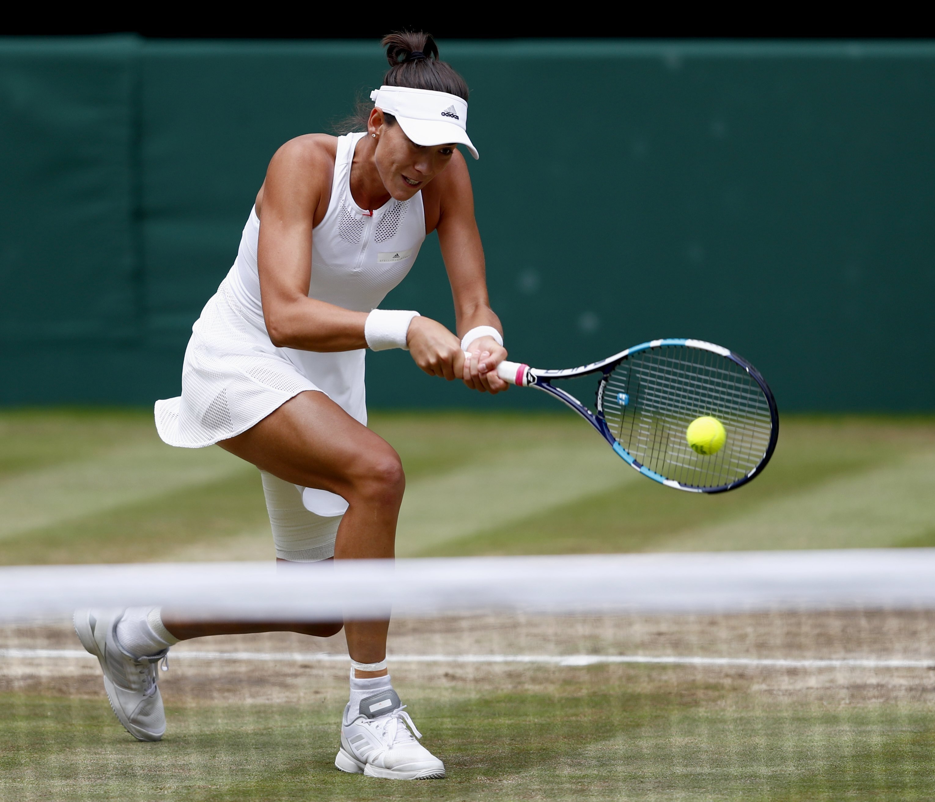 Garbiñe Muguruza durante la semifinal de Wimbledon