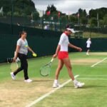 Garbiñe Muguruza entrena en Wimbledon con Conchita Martínez