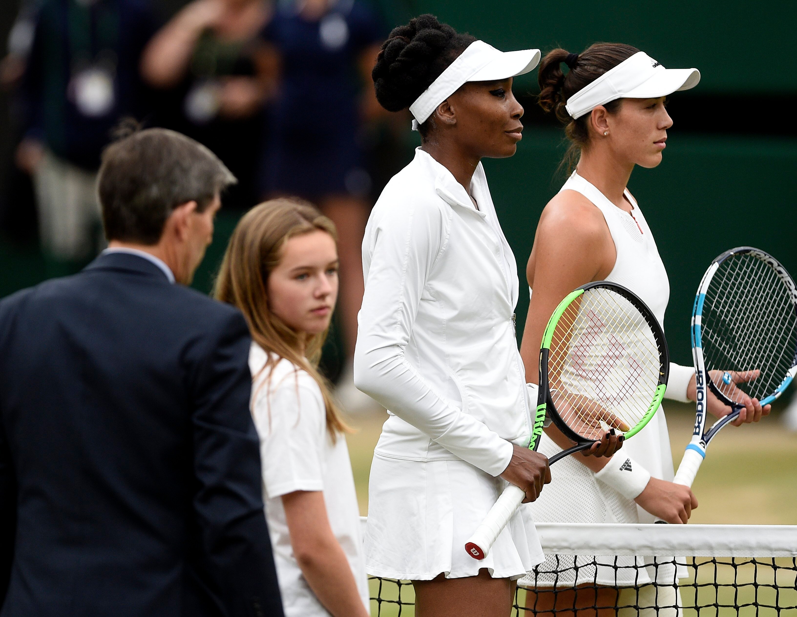 Garbiñe Muguruza y Venus Williams en la final de Wimbledon 2017
