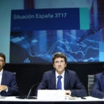 Jorge Sicilia, Rafael Doménech y Miguel Cardoso en la presentación de Situación España 3T17