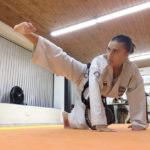 fotografía de Honey Ospina taekwondista BBVA mundial de Taekwondo