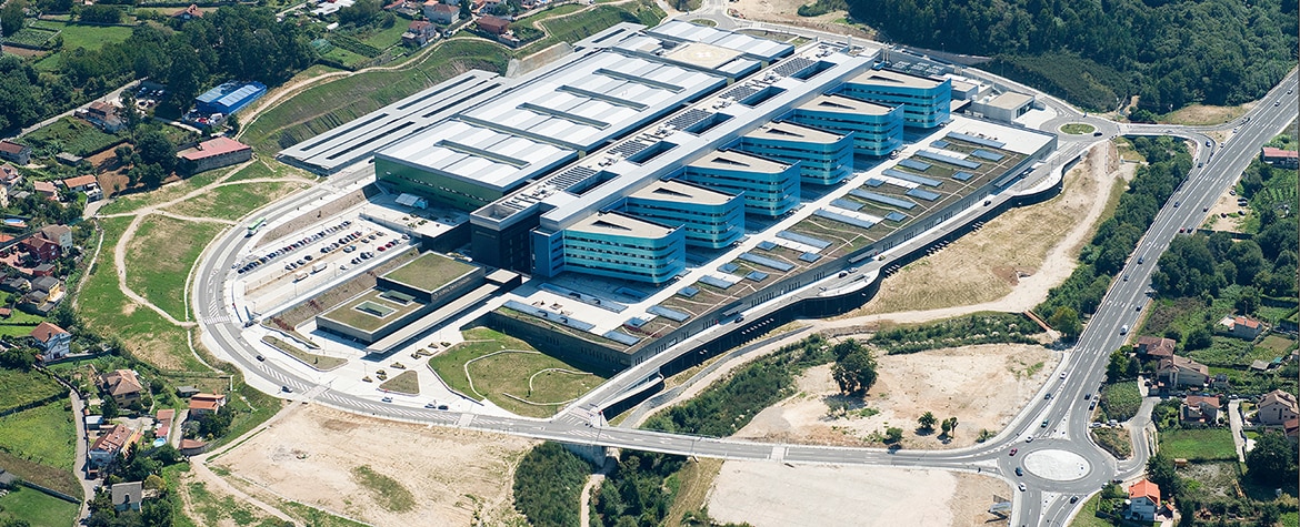 edificio del Novo Hospital de Vigo, Hospital Álvaro Cunqueiro. Novo Hospital de Vigo. BBVA