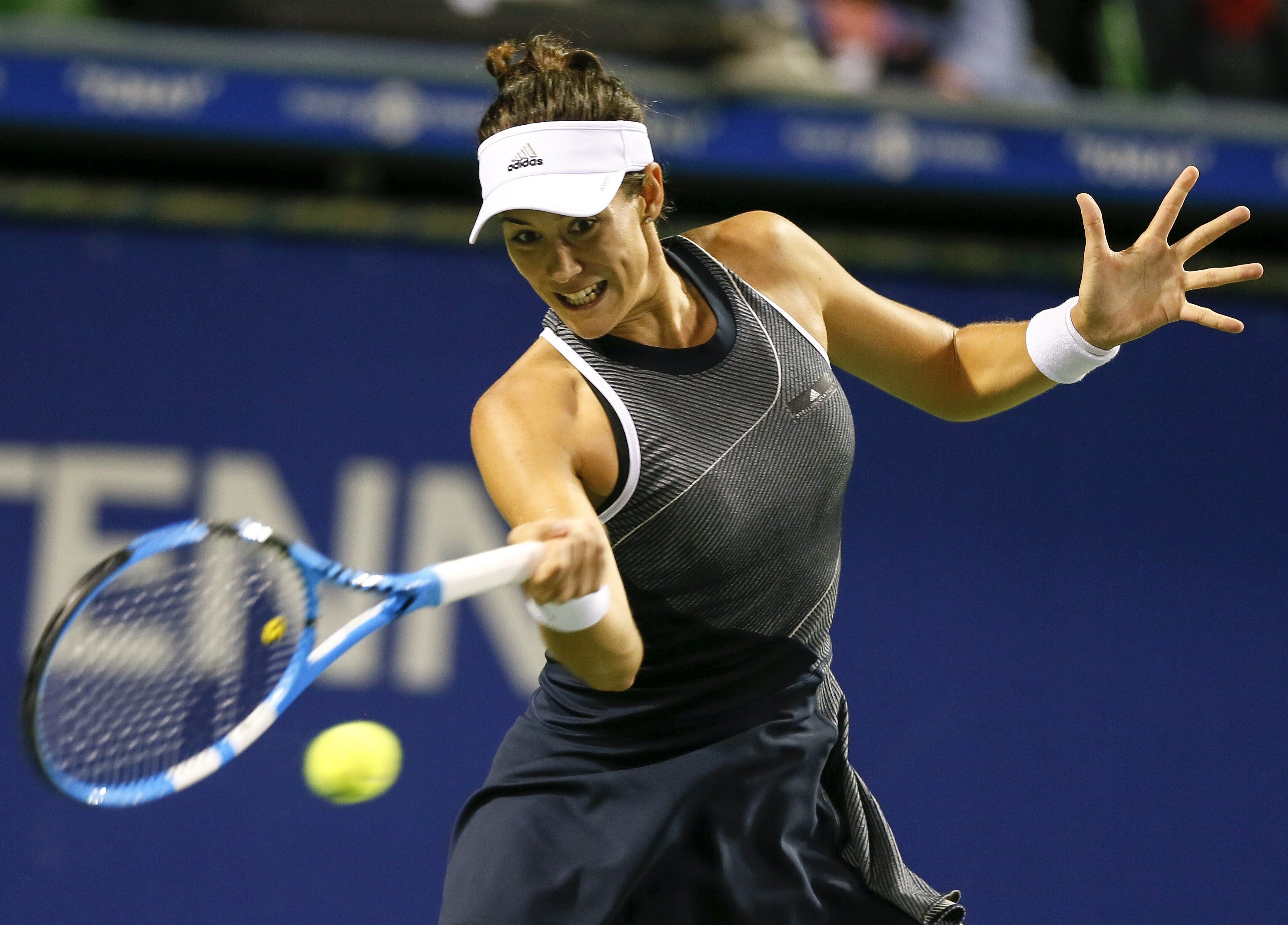 Garbiñe Muguruza en acción