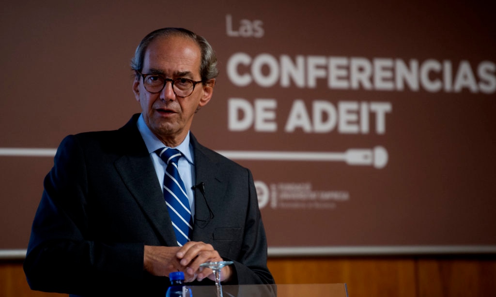 José Manuel González-Páramo, consejero ejecutivo de BBVA, en un momento de su conferencia en ADEIT, Valencia José Manuel González-Páramo, consejero ejecutivo de BBVA, en un momento de su conferencia en ADEIT, Valencia