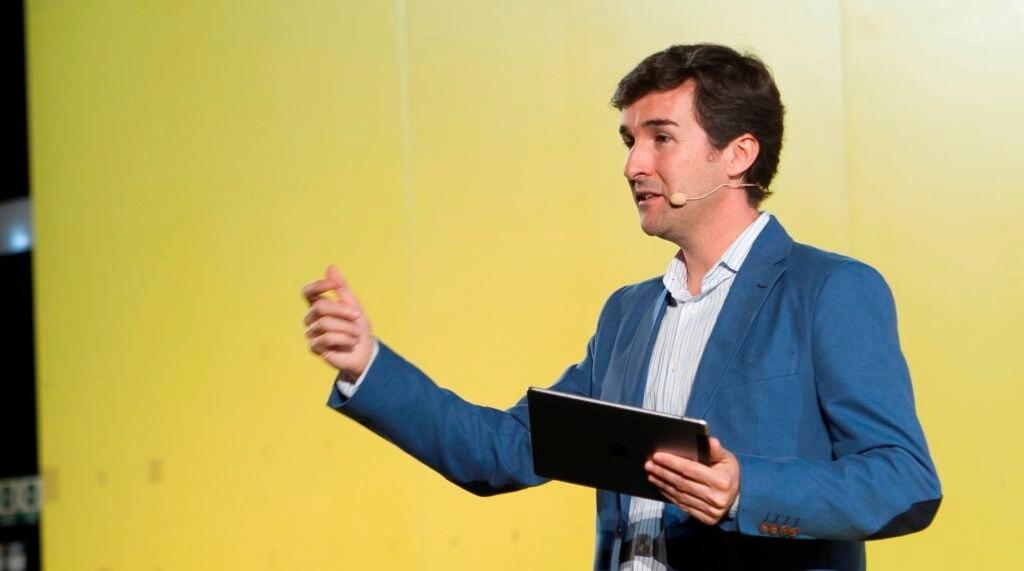 Ricardo Forcano, director de Talento y Cultura de BBVA, durante el foro El País con tu empleo Ricardo Forcano, director de Talento y Cultura de BBVA, durante el foro El País con tu empleo
