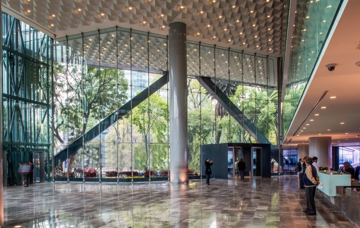 Lobby Torre Bancomer Crédito Lourdes Legorreta