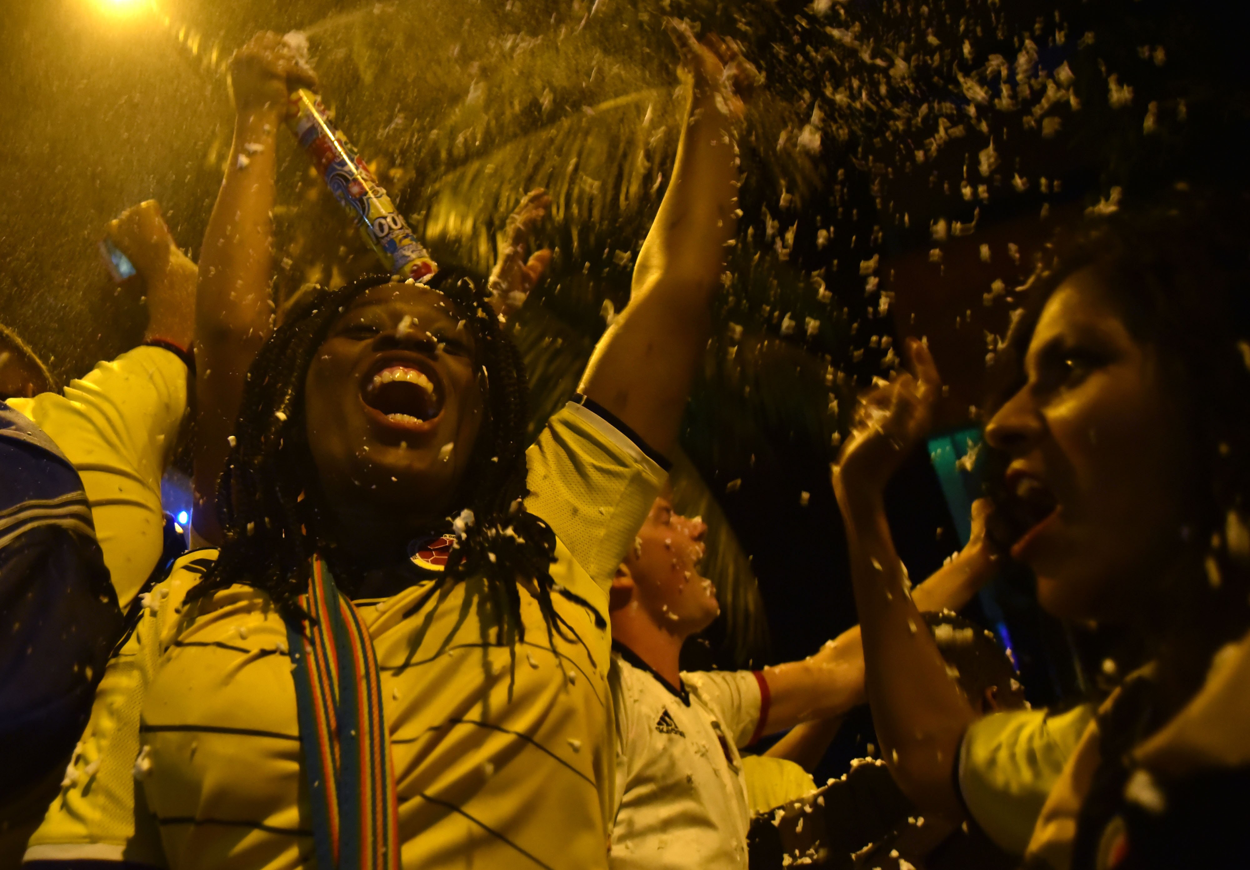 Celebración clasificación Colombia mundial de Rusia 2018